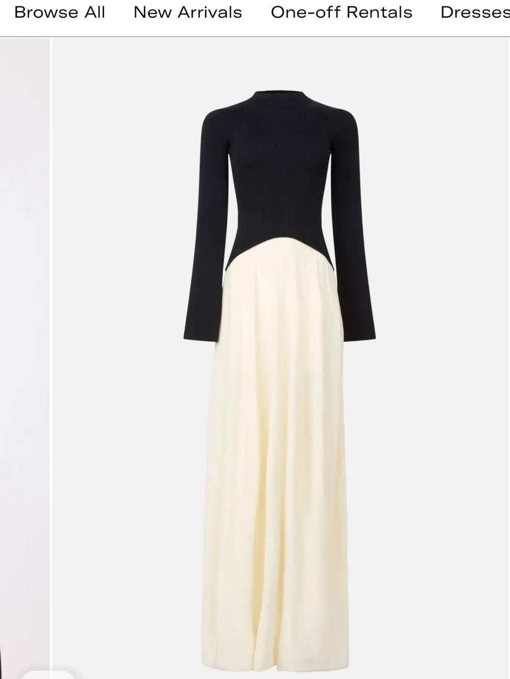 SOLID & STRIPED The Soglio Dress Black and Cream Maxi Dress